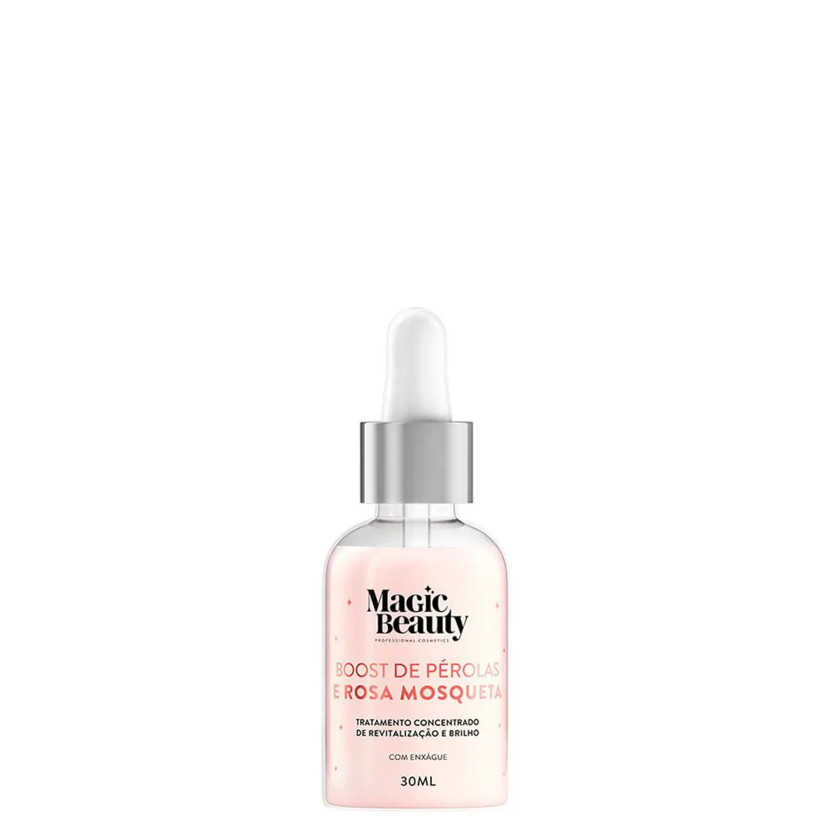 Boost de Revitalização Capilar Magic Beauty Crystal Glow Pérolas e Rosa Mosqueta 30 ml