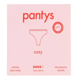 Calcinha Absorvente Pantys Cozy Reutilizável Tamanho GG Fluxo Intenso 1 Unidade