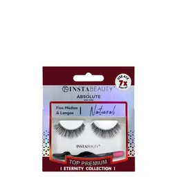 Cílios Postiços Longo Natural Absolute New York Eternity Ruby 001 Preto 1 Par
