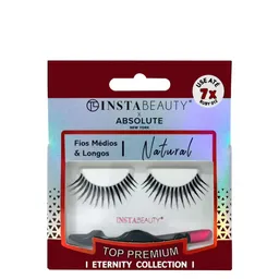 Cílios Postiços Longo Natural Absolute New York Eternity Ruby 012 Preto 1 Par