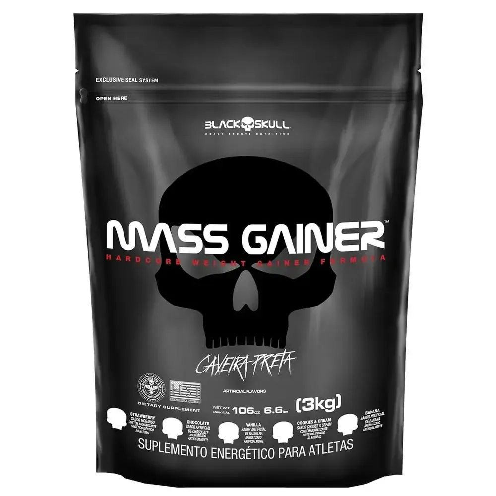 Hipercalórico Mass Gainer - 3kg - Refil - Refil Mass Gainer Cookies & Cream 3kg