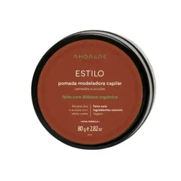Pomada Modeladora Natural para Cabelos ESTILO 80g - Ahoaloe - Pomada Modeladora Natural para cabelos