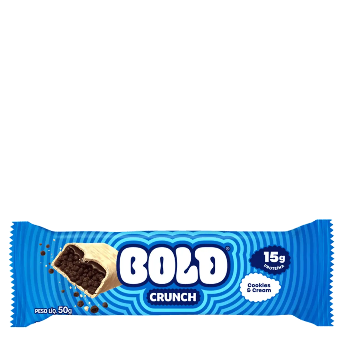 Barra de Proteína Bold Crunch Cookies e Cream 50g
