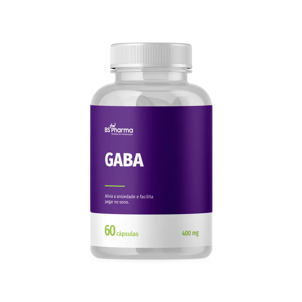 Gaba 400 mg Ácido Gamamino Butírico 60 Cápsulas BS Pharma
