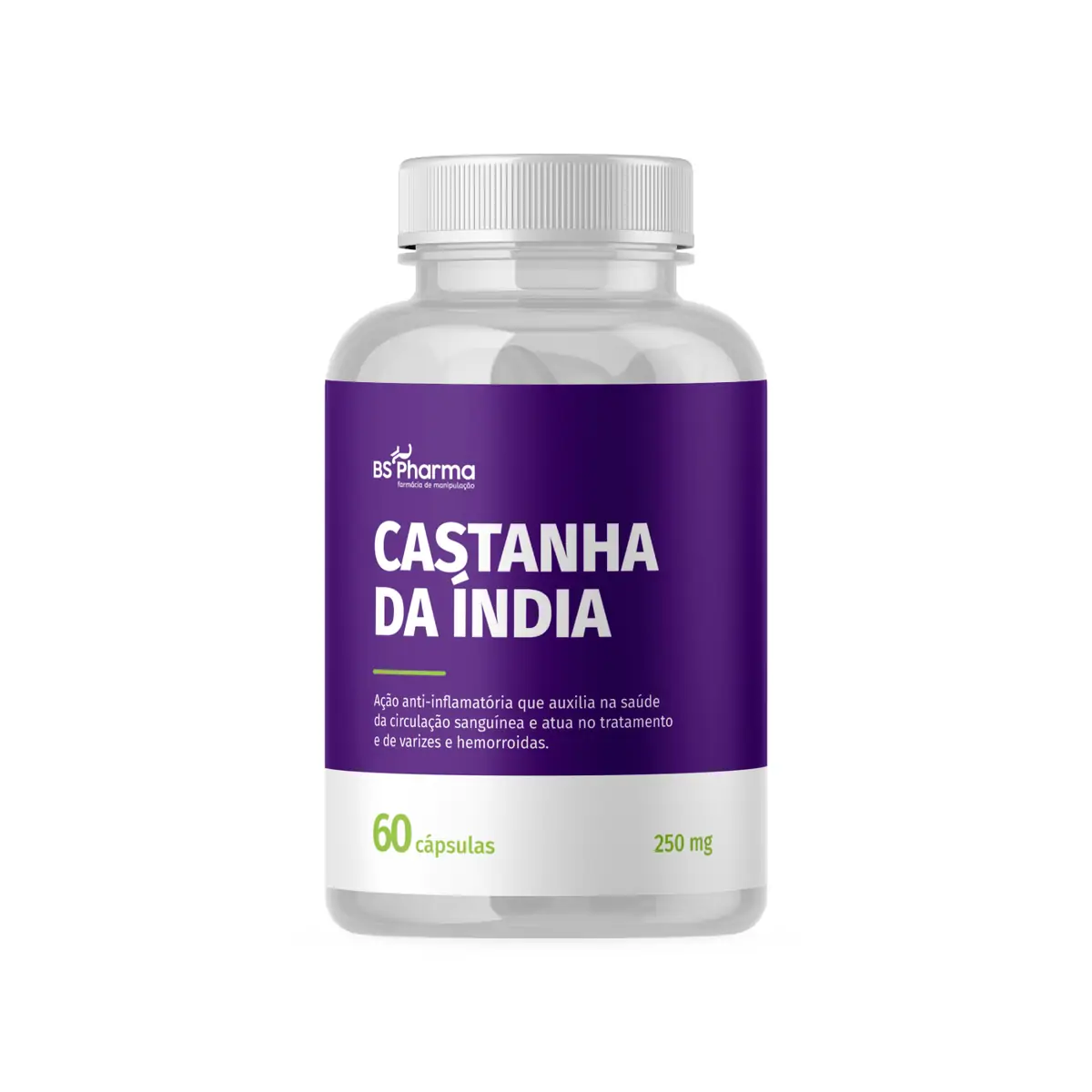 Castanha da índia  250 mg 60 Cápsulas BS Pharma