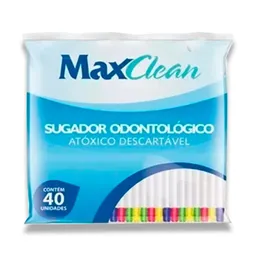 Sugador Plástico Colorido Descartável com 40 - Maxclean