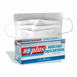Máscara Cirúrgica Descartável - SSPlus - Branco (Cód. 25.7722)