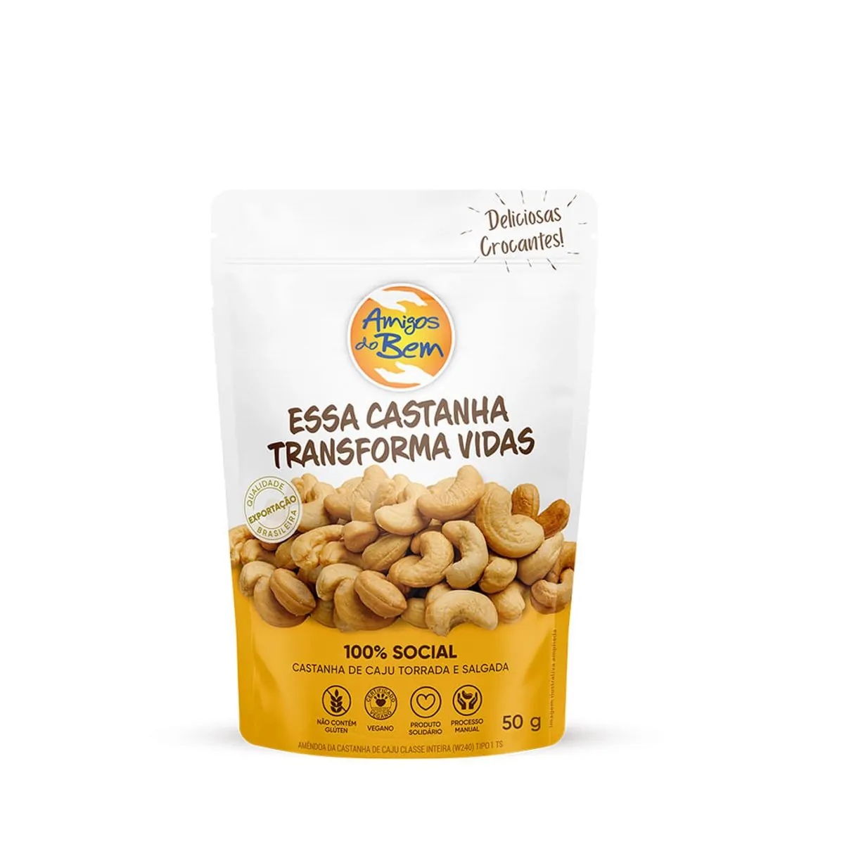 Castanhas de Caju Torrada e Salgada Amigos do Bem 50 g - POUCH