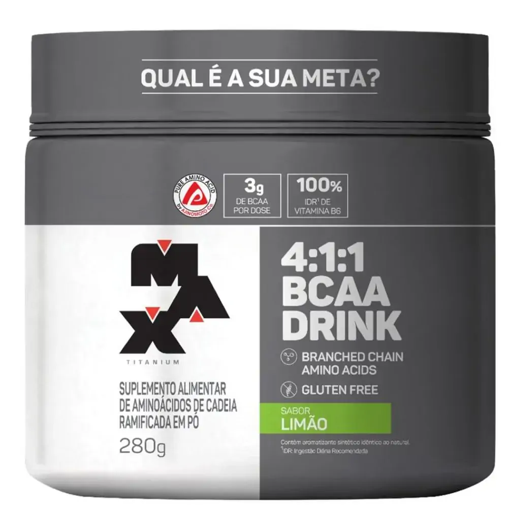 BCAA 4:1:1 Drink Limão - Max Titanium - 280g