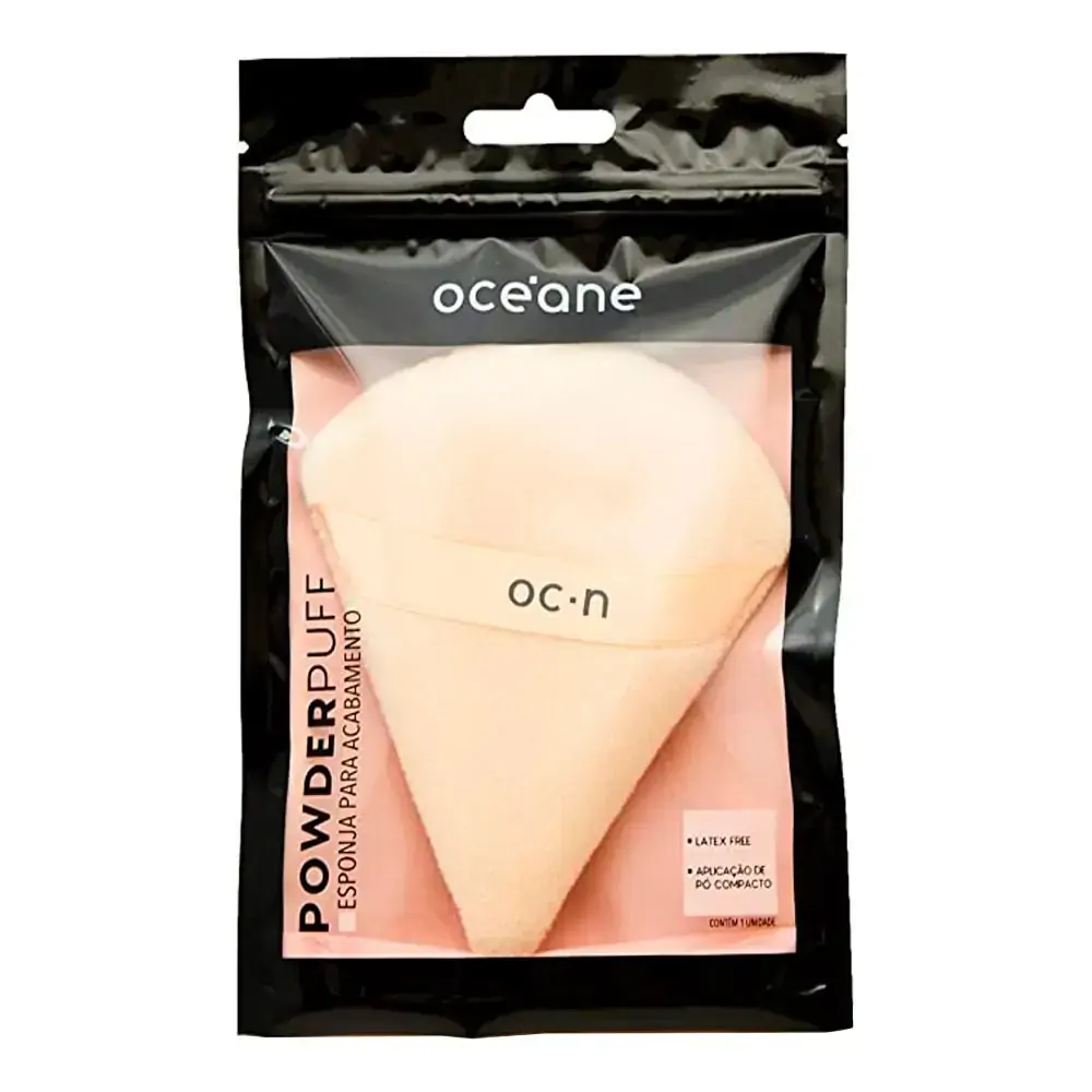 Esponja para Maquiagem OceAne Powder Puff Rosa 1 Unidade