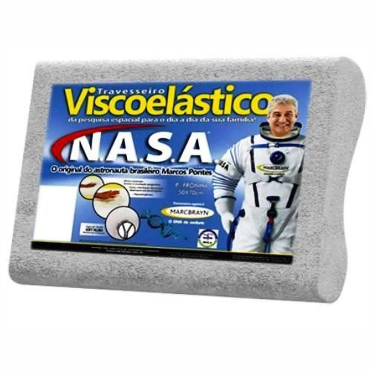 Travesseiro Nasa Anatômico - Modelo Alto - 14/12 cm
