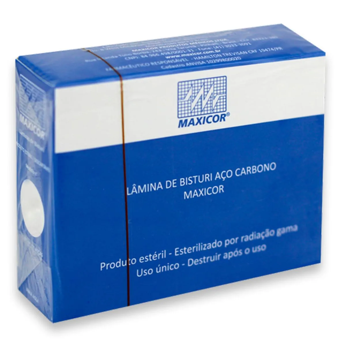 Lâmina de Bisturi n°15 com 100 - Maxicor