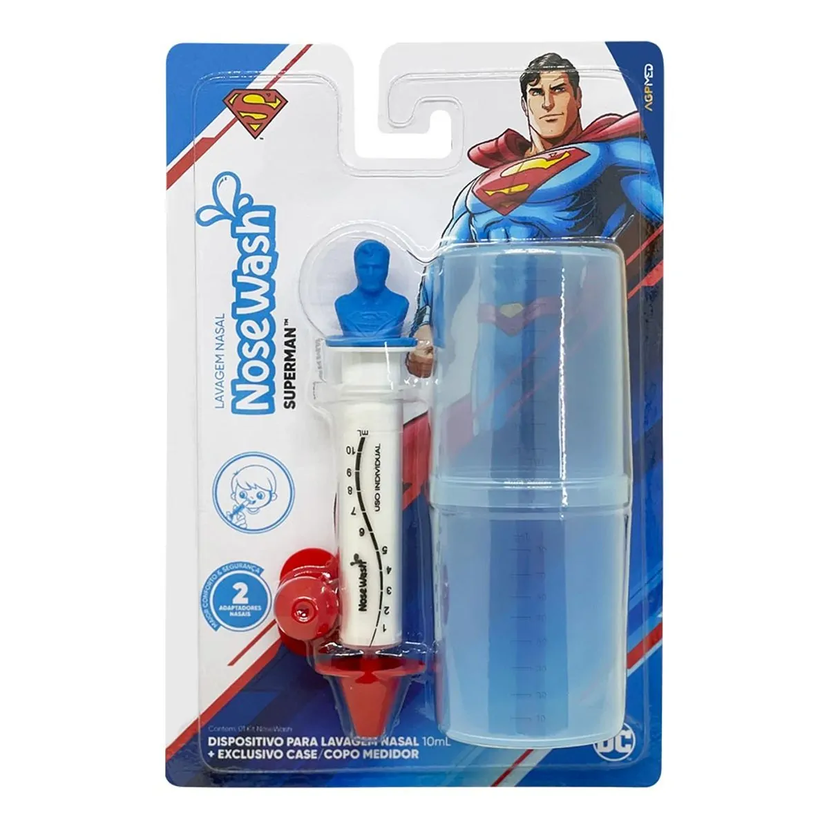 Dispositivo Para Lavagem Nasal Infantil Super Man Nosewash 1 Unidade