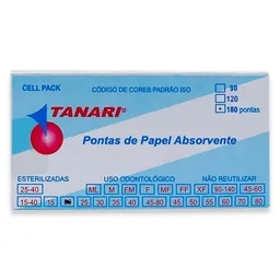 Cone De Papel Absorv Cell Pack Com 180 - Tanari - Cone De Papel Absorv Cell Pack 20 Com 180 - Tanari