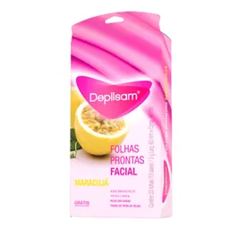 Folhas para Depilação Facial Depilsam Maracujá com 20 folhas