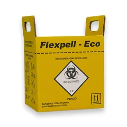 Coletor Perfuro Cortante 7 litros - Flexpell - Coletor Perfuro Cortante Eco Amarelo 7 litros - Flexp