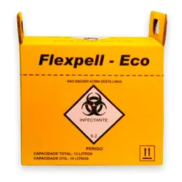 Coletor Perfuro Cortante - Flexpell - Coletor Perfuro Cortante 13 litros - Flexpell