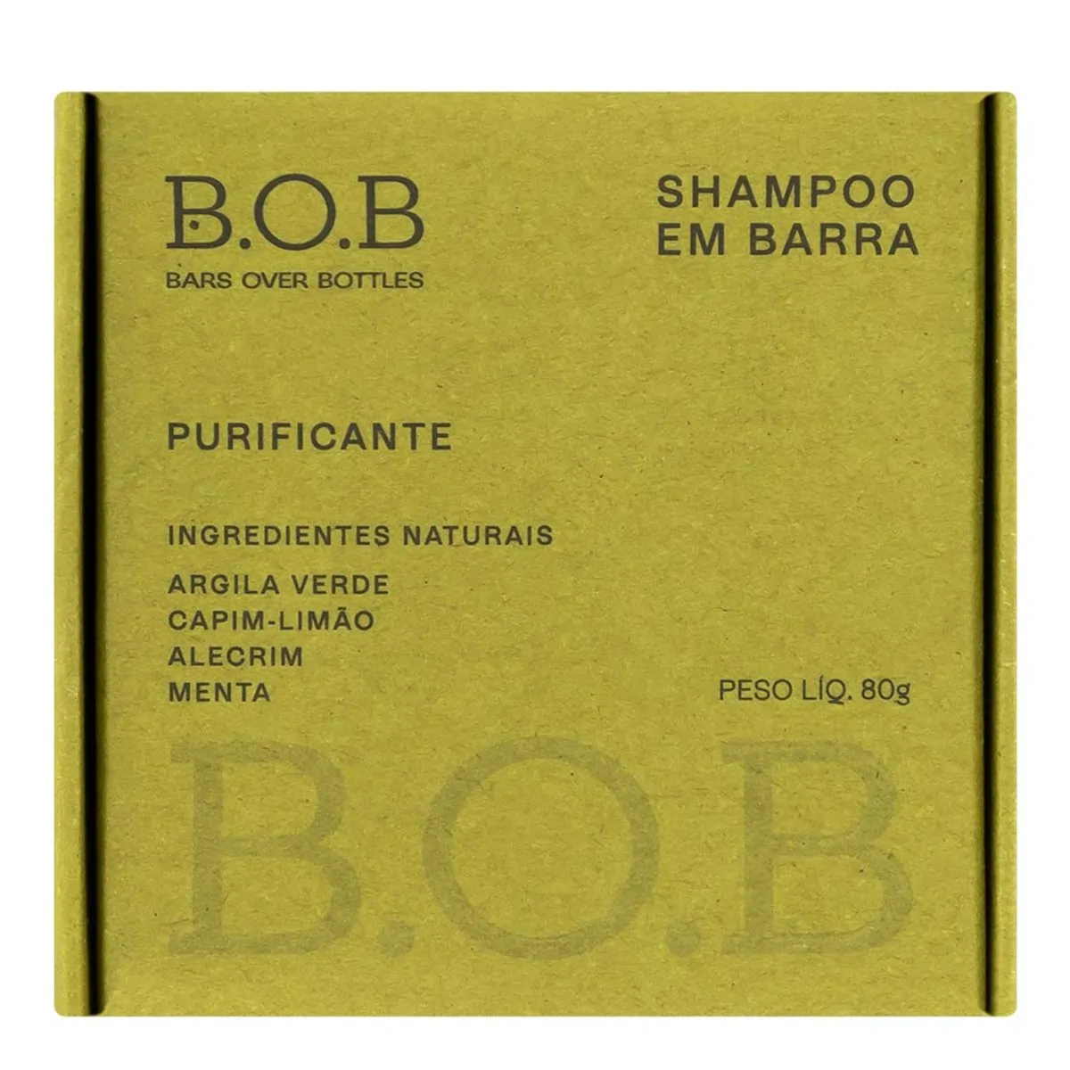 Shampoo Purificante Barra B.O.B 80g