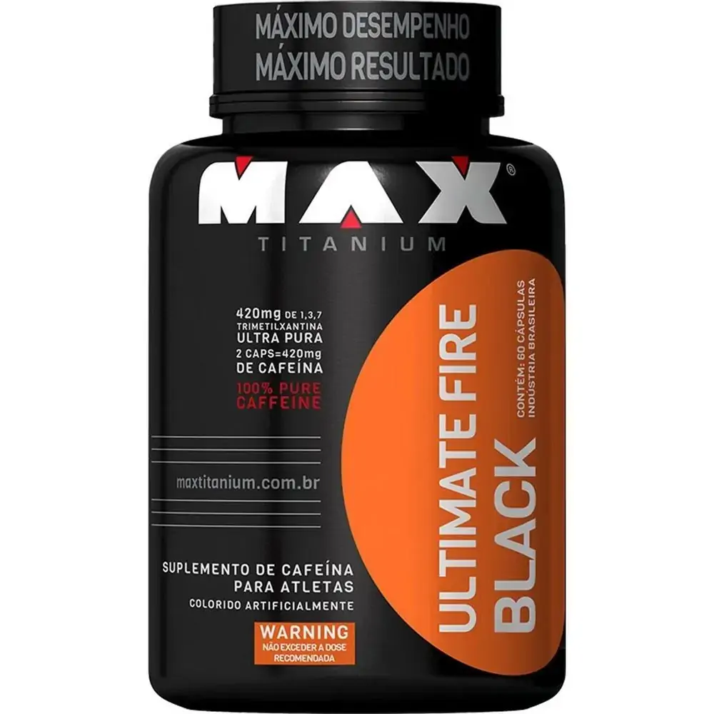 Ultimate Fire Black - 60 Cápsulas - Max Titanium - Ultimate Fire Black - 60 cápsulas - Max Titanium