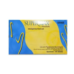 Luva De Procedimento Latex Com Pó - Supermax - Luva De Procedimento Latex com Pó Tam G com 100 - Sup