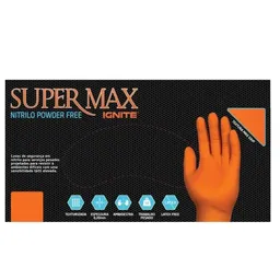 Luva Ignite Orange Nitrilo - SuperMax - Xg (Cód. 26.7509)