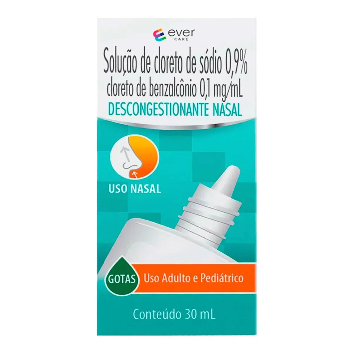 Descongestionante Nasal Ever Care 0,9mg/ml + 0,1mg/ml 30ml