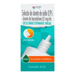 Descongestionante Nasal Ever Care 0,9mg/ml + 0,1mg/ml 30ml