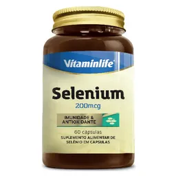 Selenium Vitaminlife 200mg com 60 cápsulas
