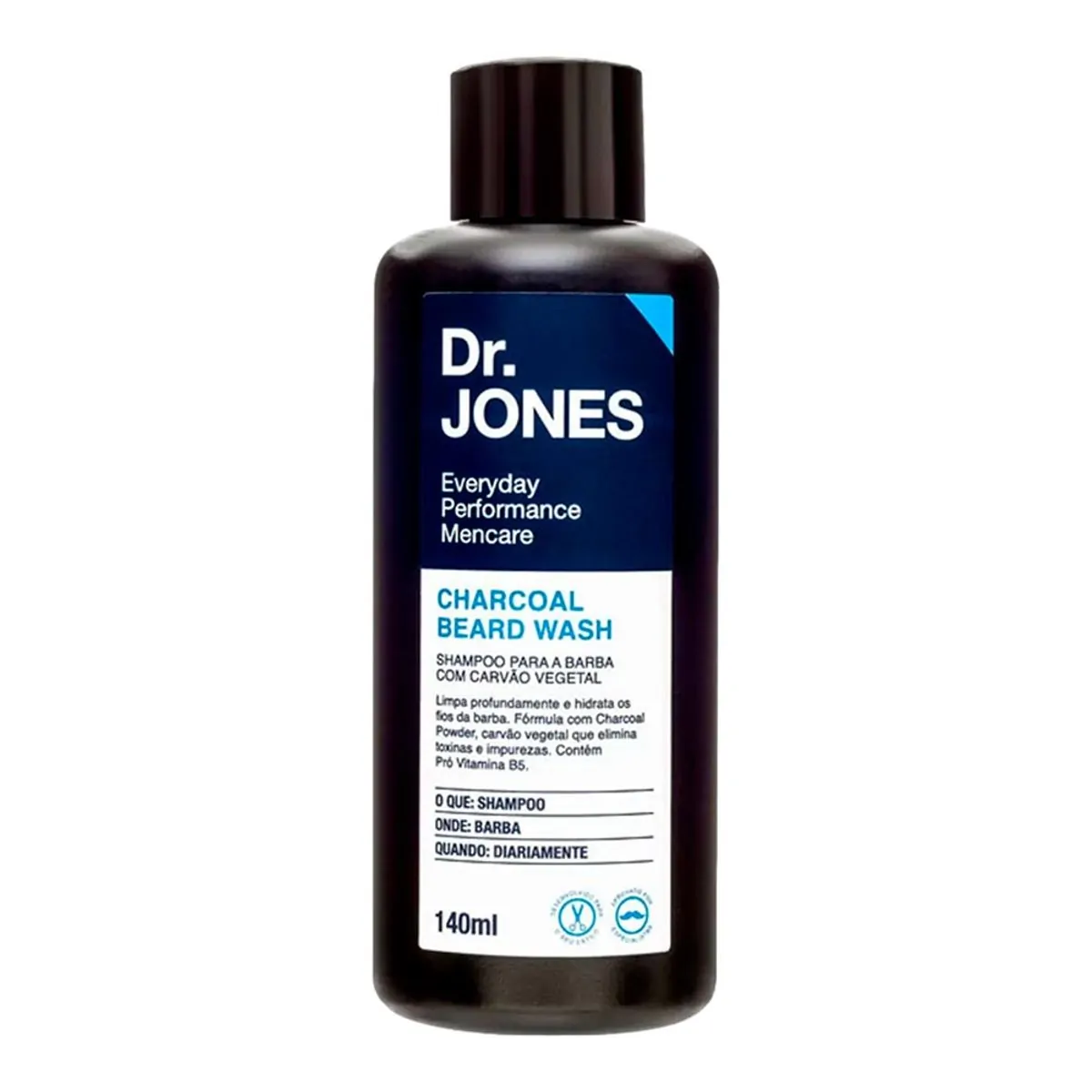 Shampoo Para Barba Dr. Jones Com Carvão Vegetal 140ml