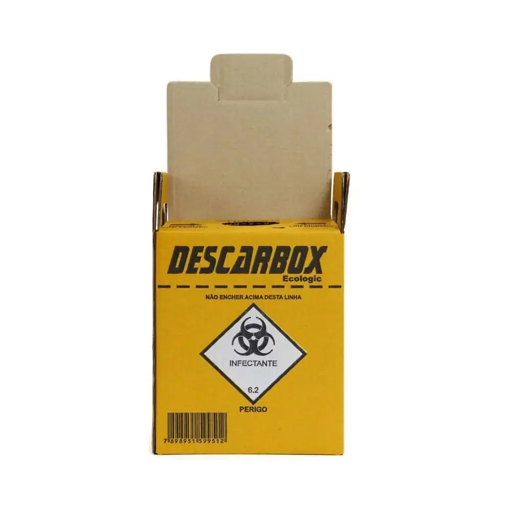 Coletor de Material Perfuro Cortante Descarbox Ecologic - Descarbox - 13 Litros (Cód. 25.9790)