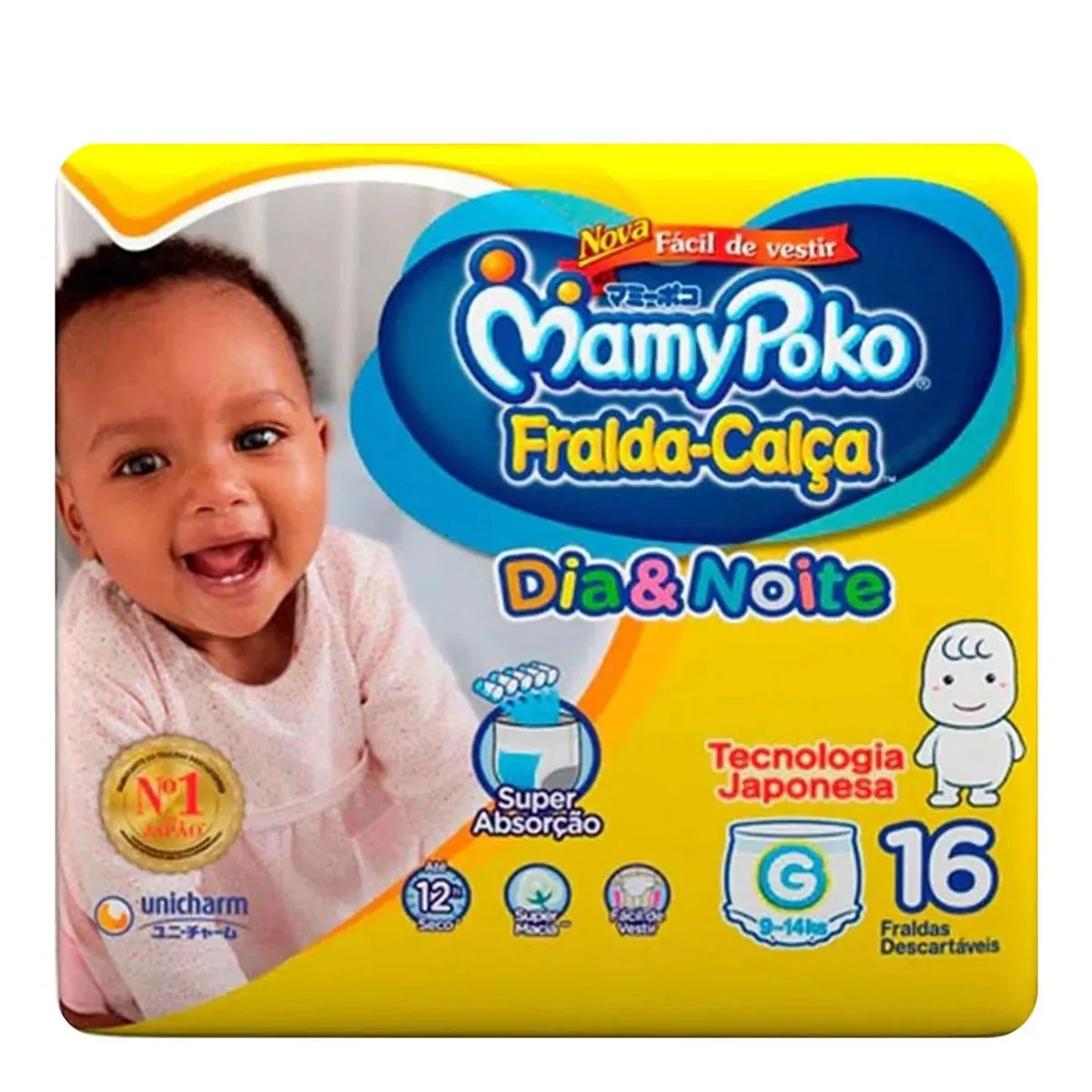 Fralda Calça MamyPoko Dia & Noite Roupinha G 16 Unidades