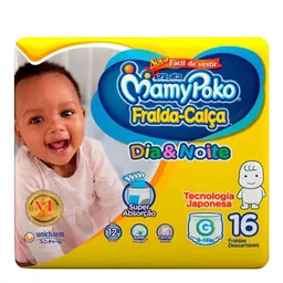 Fralda Calça MamyPoko Dia & Noite Roupinha G 16 Unidades