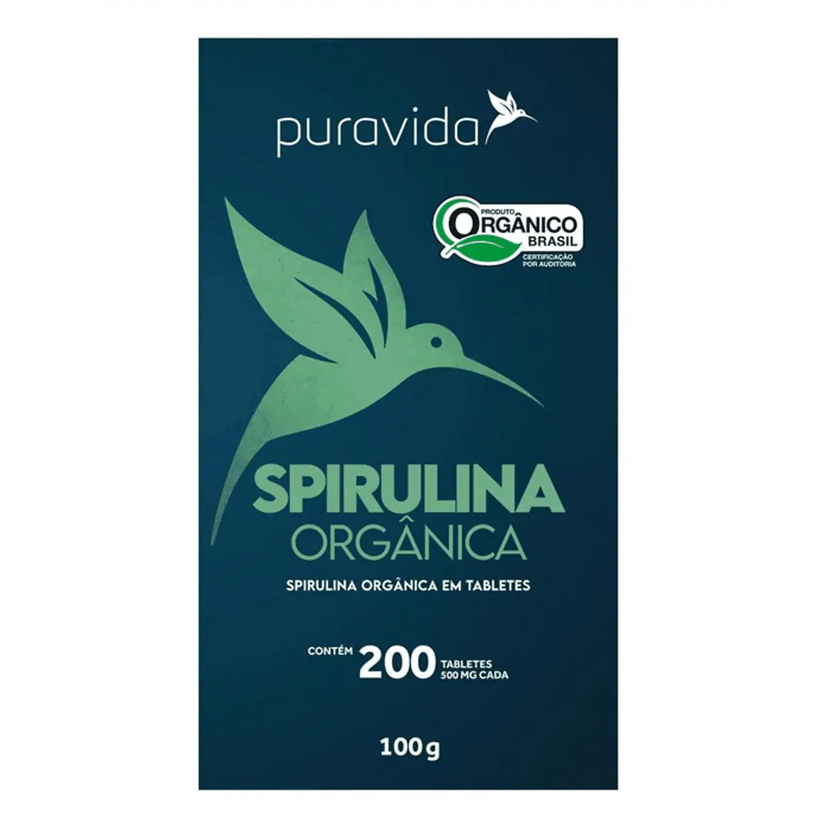 Suplemento Alimentar Puravida Spirulina Premium 200 tablets