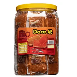 Doce de abobora e batata doce embrulhados individualmente Pote com 20 unidades - União