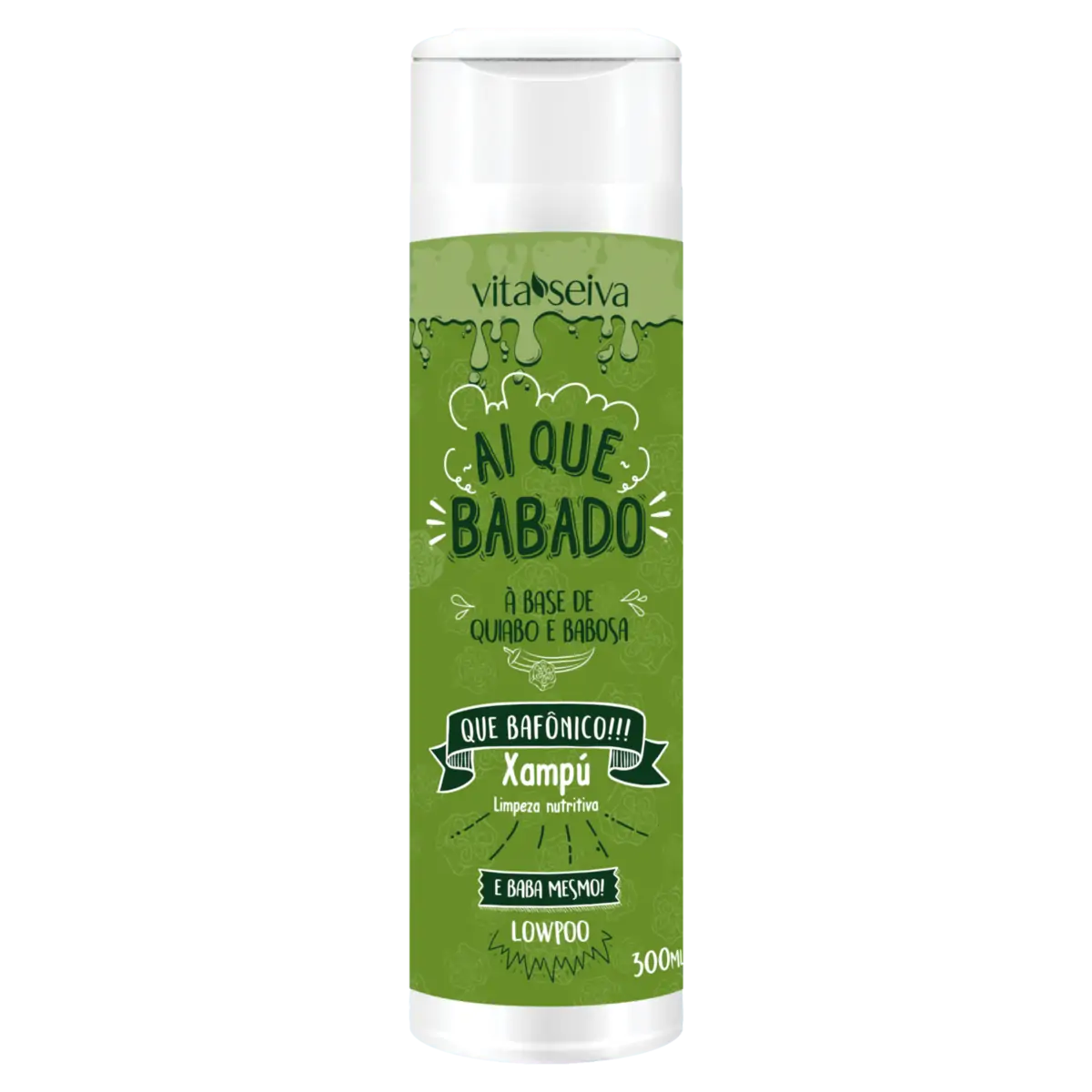 Shampoo Vita Seiva Ai que Babado Quiabo e Babosa Frasco 300ml