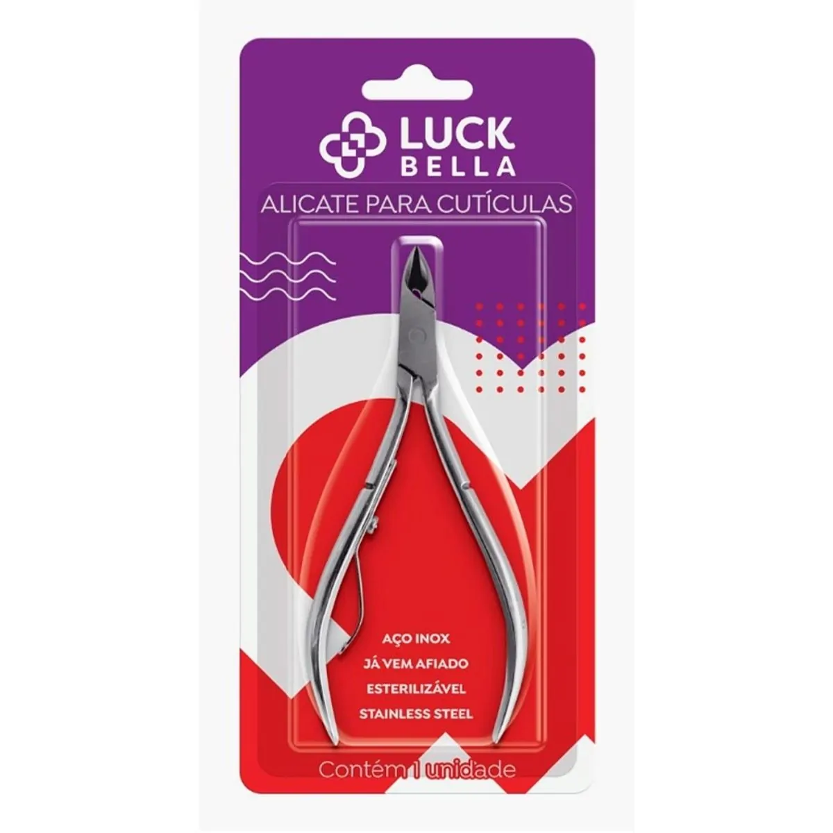 Alicate para Cuticulas Luck Bella Inox 1 Unidade