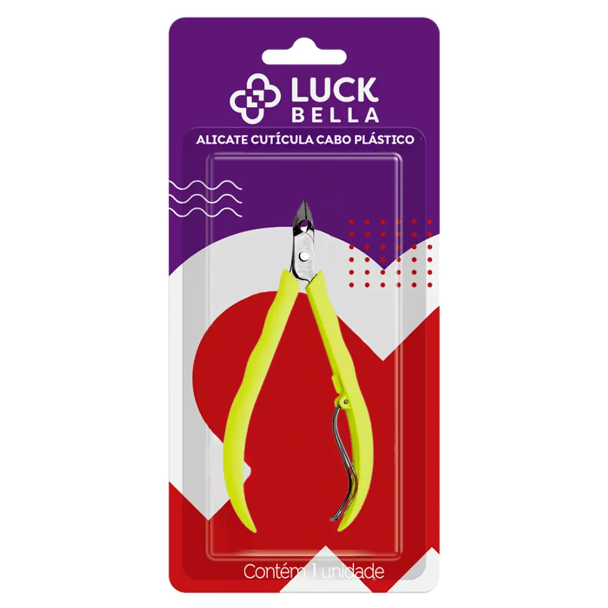 Alicate De Cutícula Luck Bella Cabo de Plástico 1 Unidade