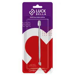 Espátula Inox Ponta Dupla Luck Bella para Cutícula 1 Unidade