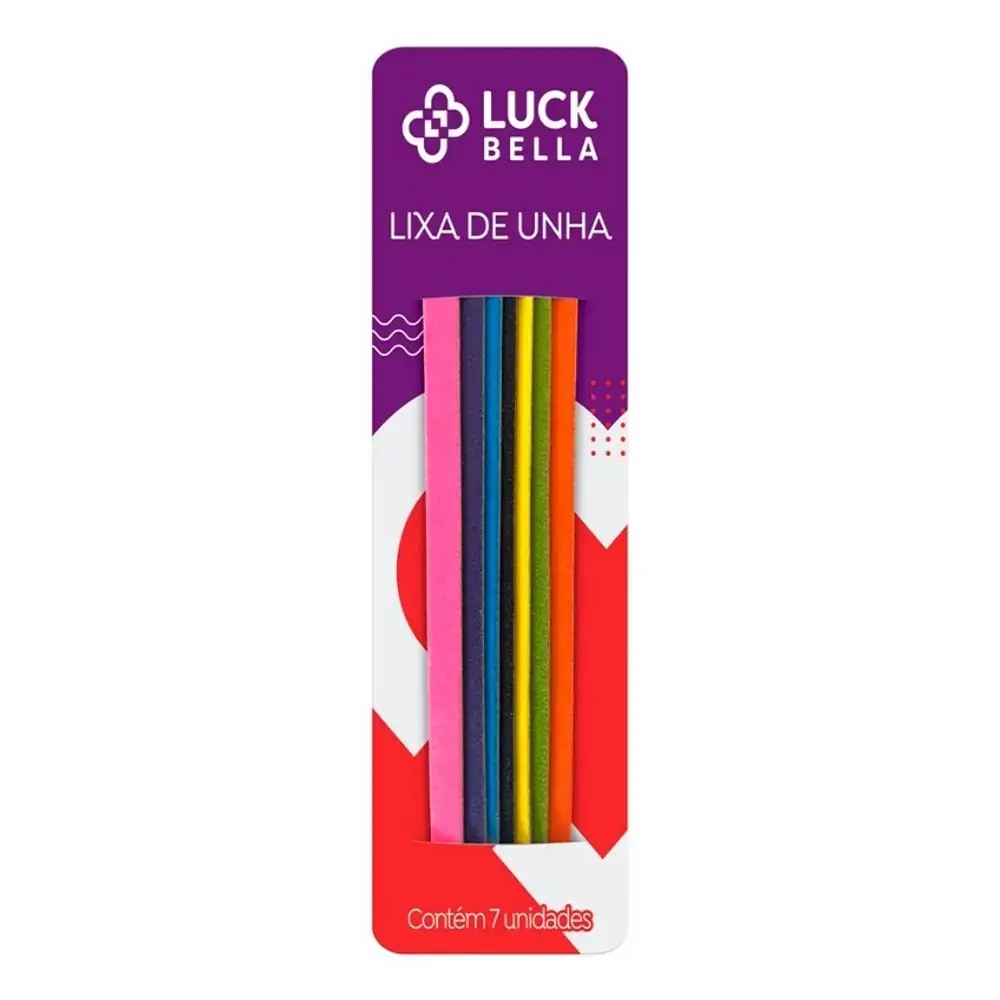 Lixa de Unha Luck Bella Colorida 7 Unidades