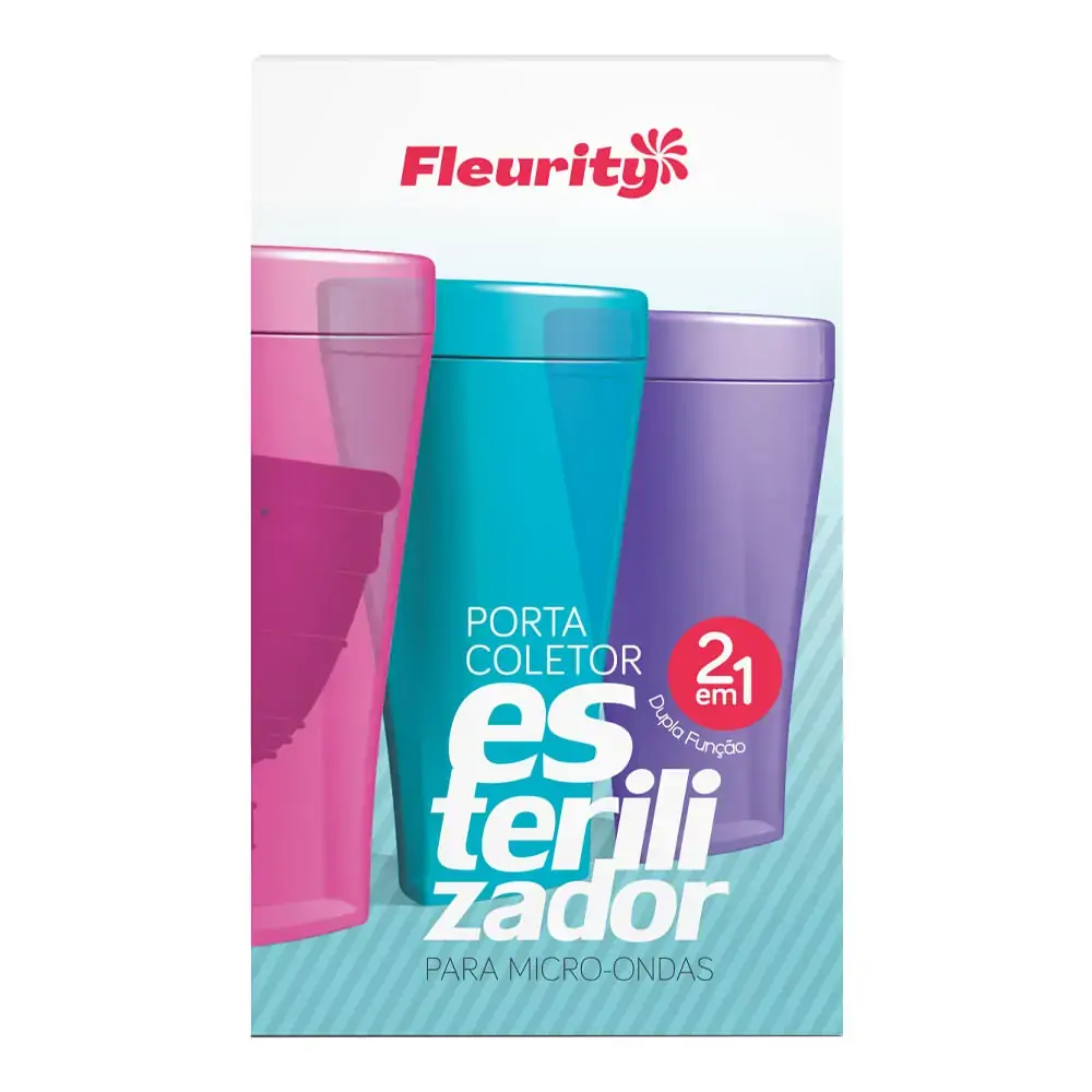 Porta Coletor Menstrual Esterilizador Fleurity Roxo 1 Unidade