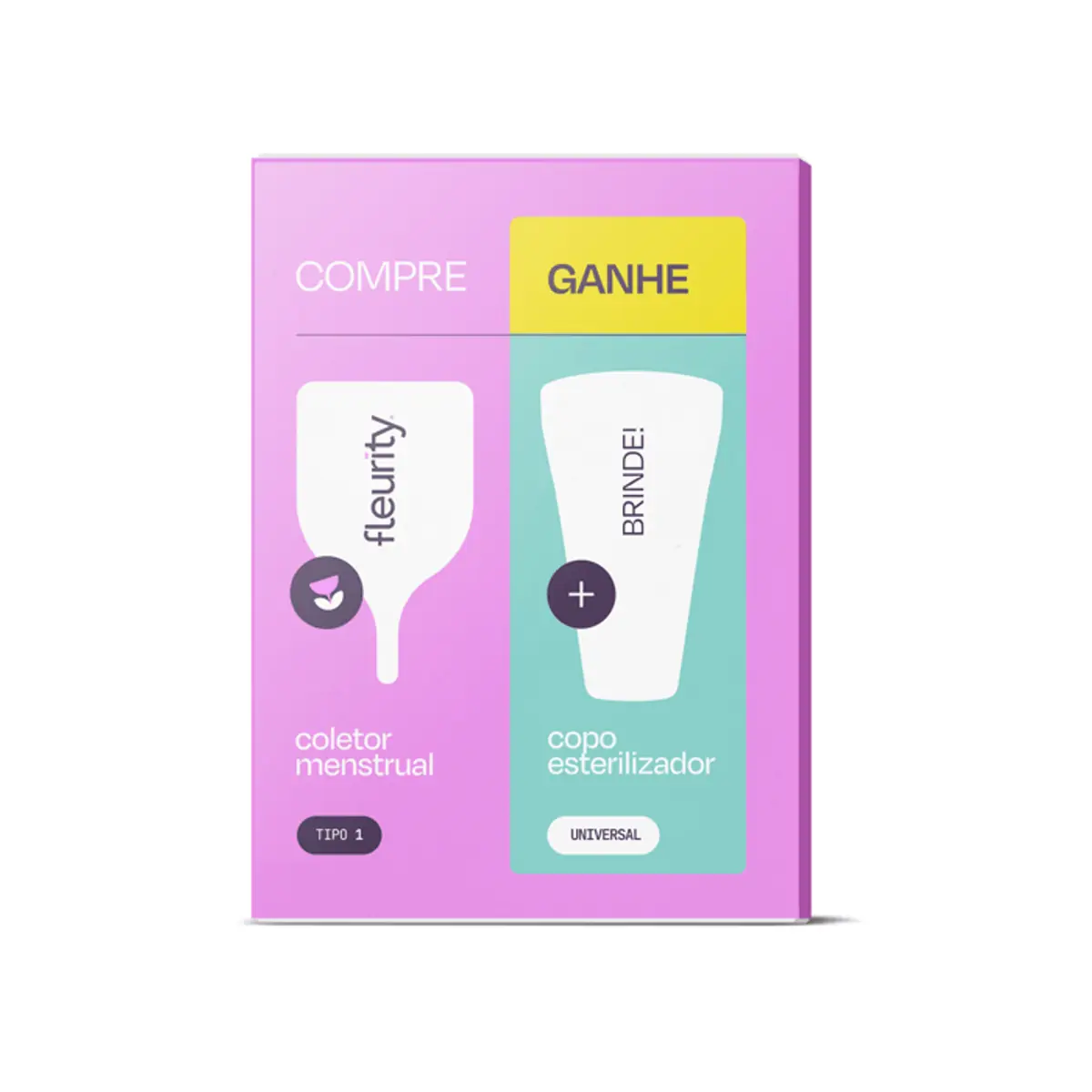 Coletor Menstrual Fleurity Tipo 1 Sem Pigmento 1 Unidade