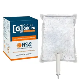 Álcool Gel Antisséptico Para Mãos Ciclo Gel 70% 800ml - Ciclo Farma