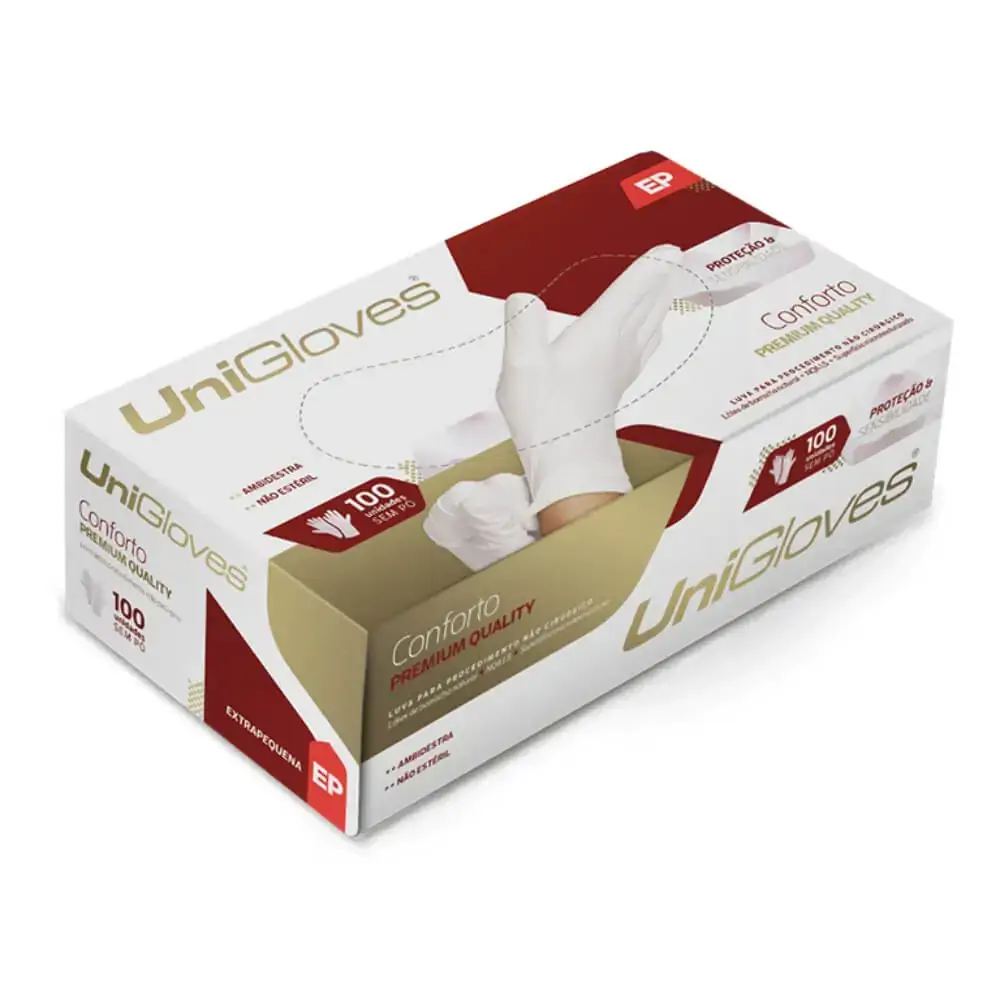 Luva De Procedimento Latex - Unigloves - P (Cód. 26.2532)