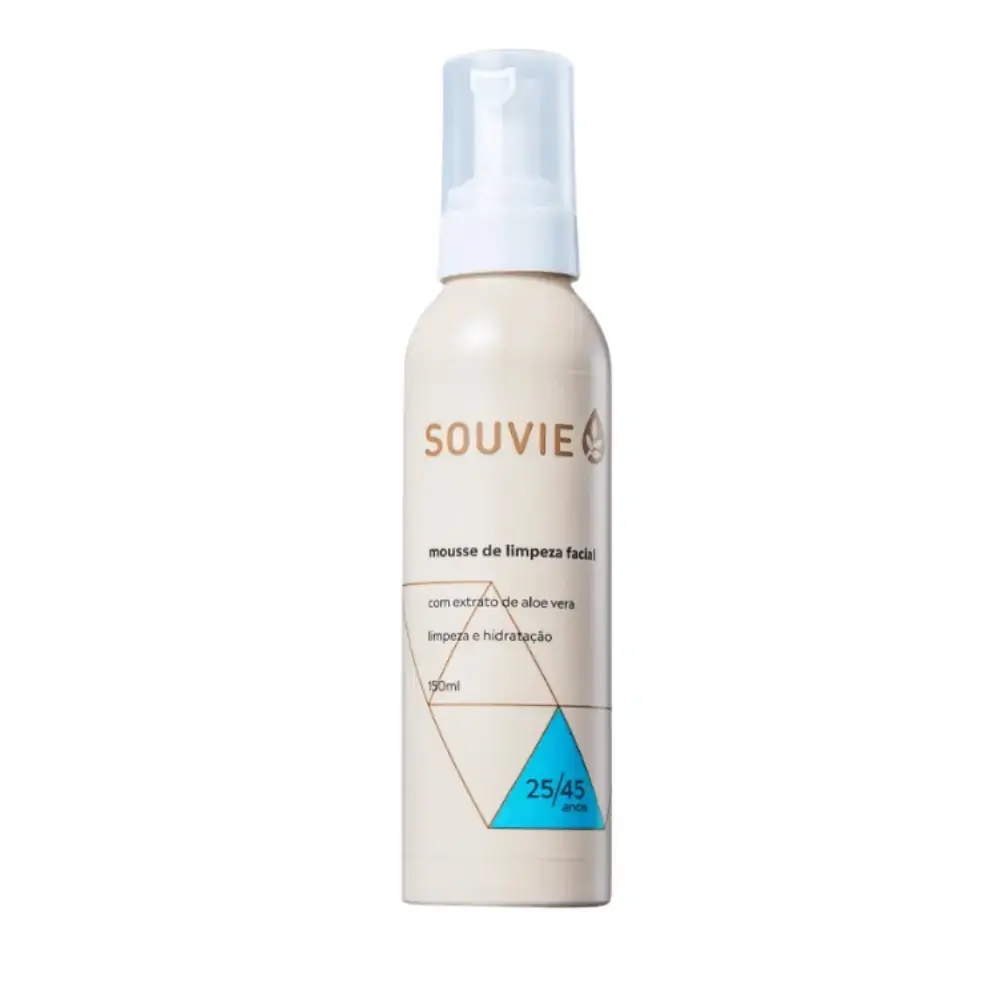 Mousse de Limpeza Facial Orgânico 25/45 150ml - Souvie