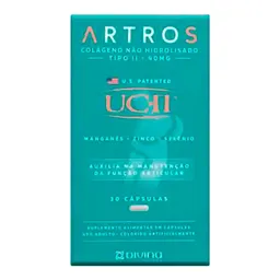 Colágeno Não Hidrolisado Artros Tipo II UC-II 30 Cápsulas