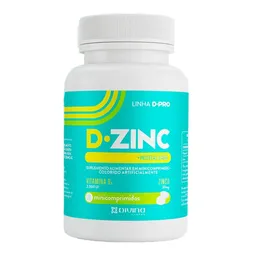 Complemento Alimentar D-Zinc Vitamina D 2000UI + Zinco 30mg 30 Comprimidos