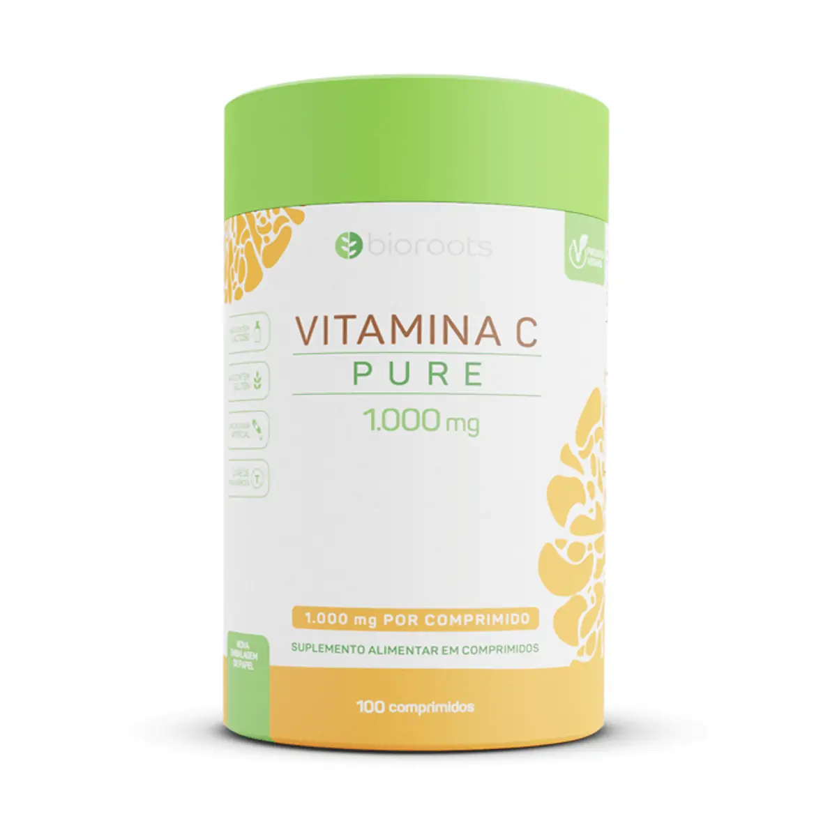Vitamina C 1000mg Bioroots 100 Comprimidos