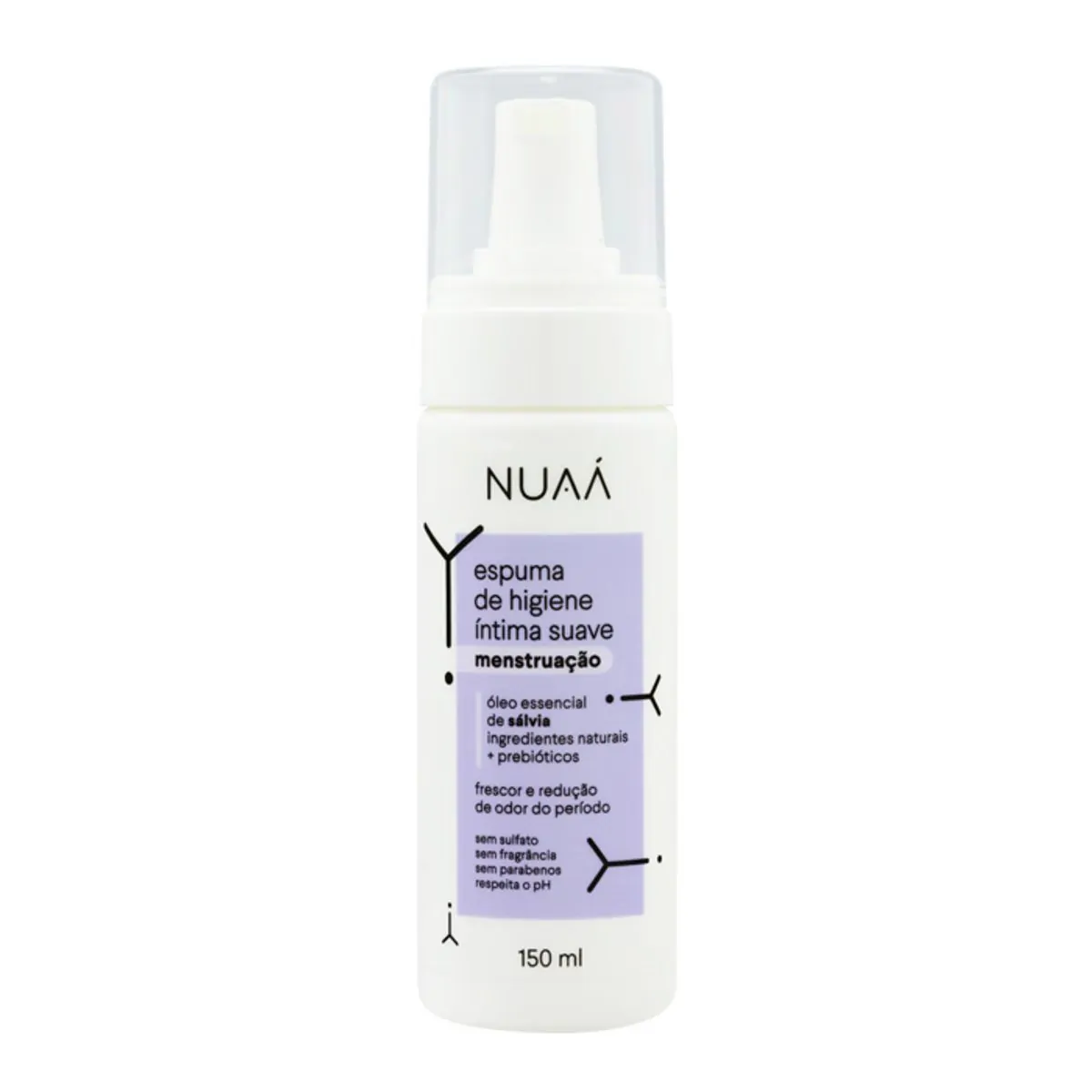 Espuma De Higiene Íntima NUAÁ Menstruação Sem Perfume 150ml