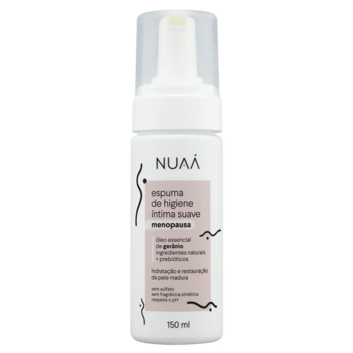 Espuma De Higiene Intima NUAÁ Menopausa Sem Perfume 150ml