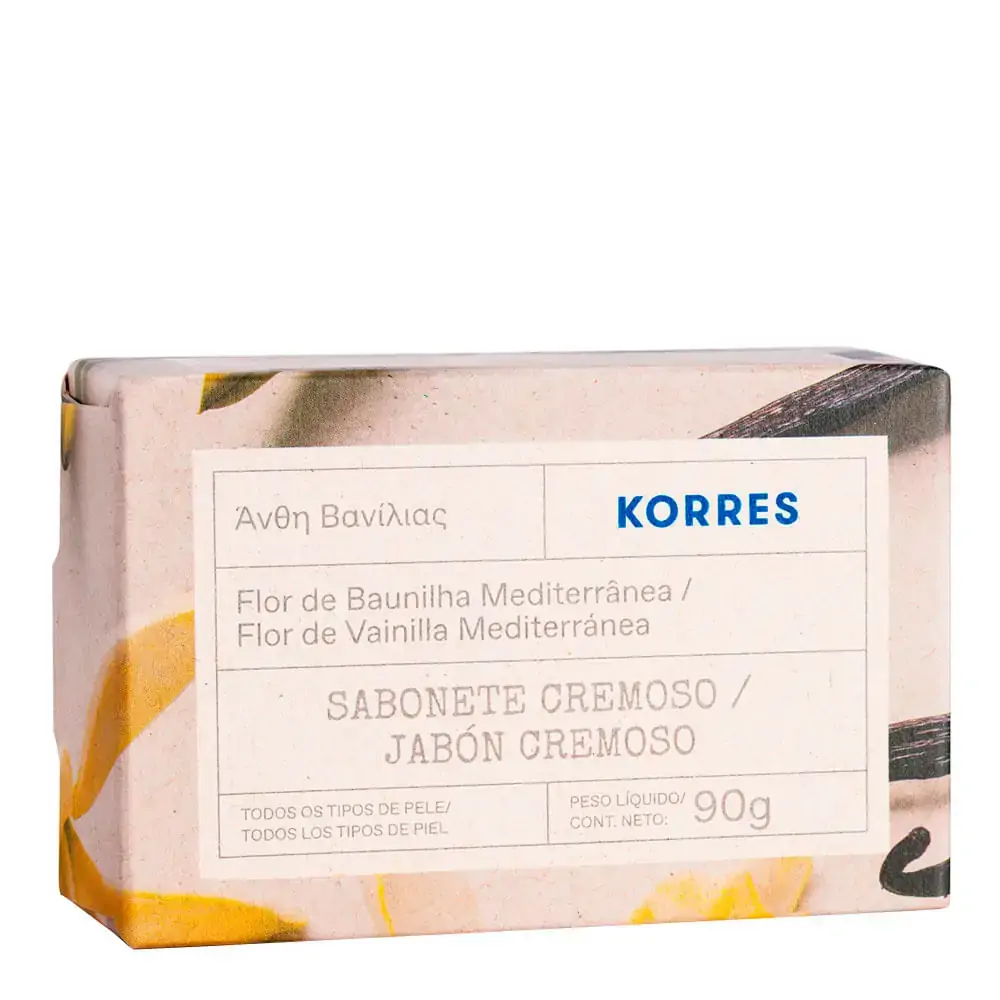 Sabonete em Barra Korres Cremoso Flor de Baunilha Mediterrânea 90g